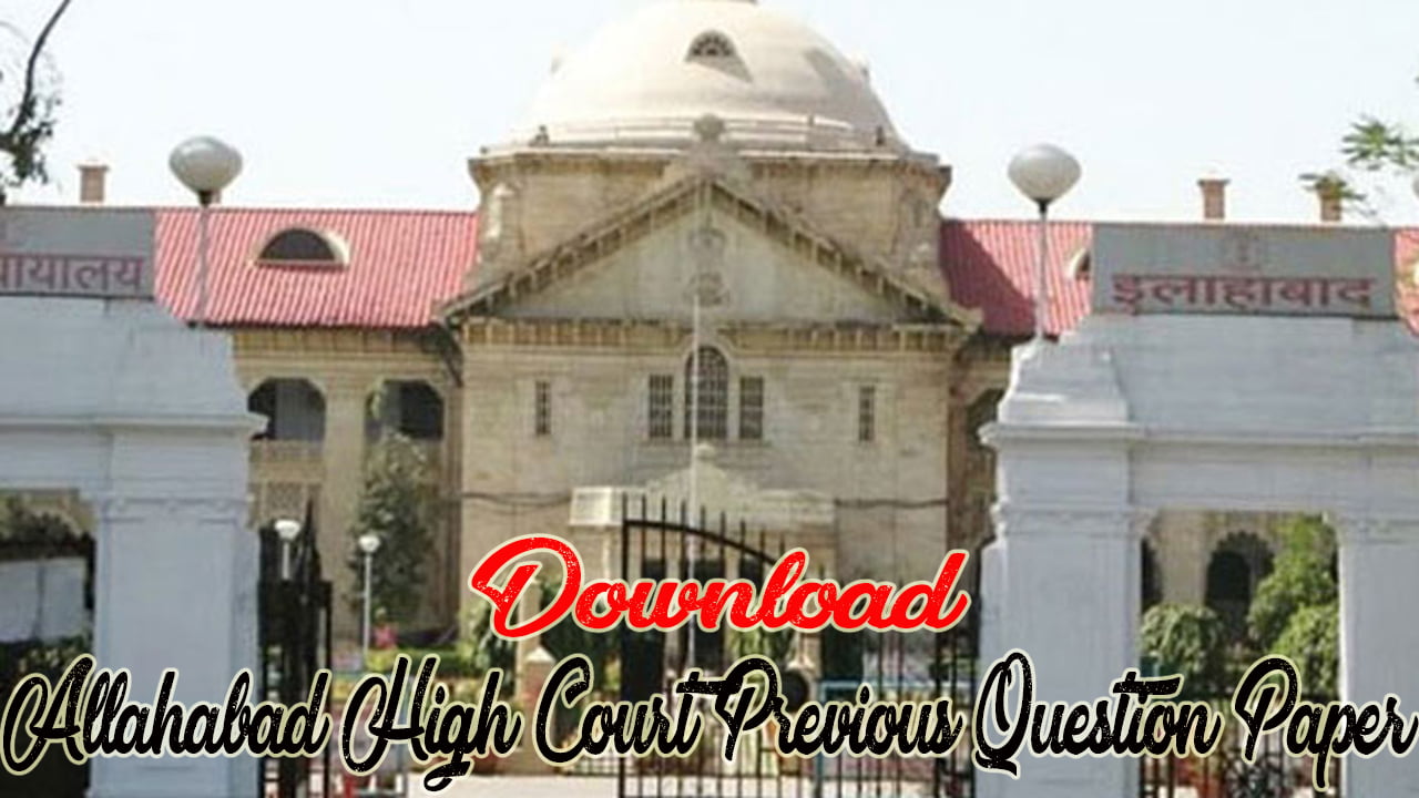 Allahabad High Court Previous Question Paper