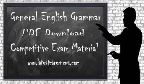 General English Grammar PDF Download