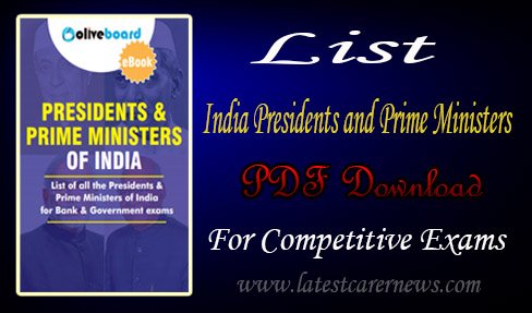 List of India Presidents and Prime Ministers