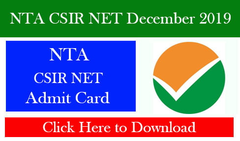 NTA CSIR NET December 2019