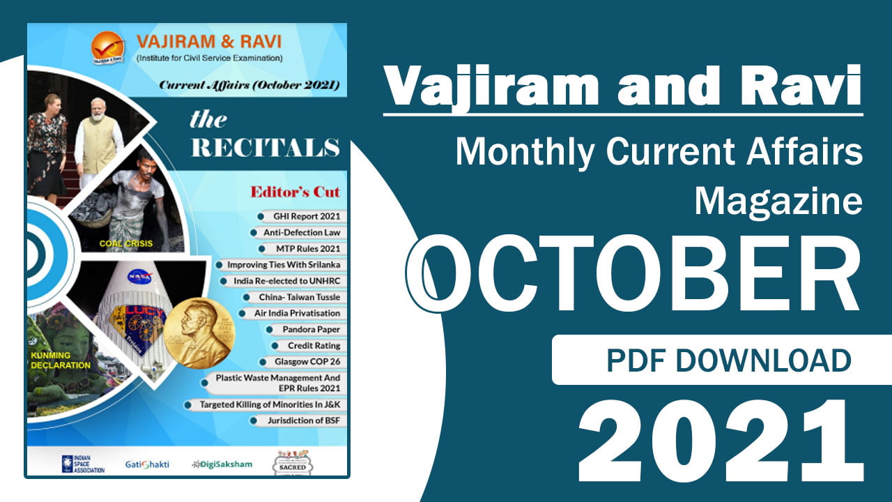 Vajiram and Ravi Magazine October 2021
