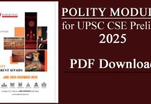 Polity Module for UPSC CSE Prelims 2025 PDF Download Polity Module for UPSC