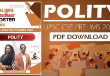 Polity Prelims 2025 for UPSC CSE Prelims PDF Polity Prelims 2025