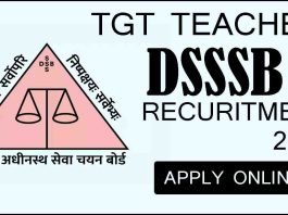 DSSSB TGT Recruitment 2025