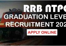 RRB NTPC Graduation Level Recruitment 2025 Apply Online RRB NTPC Gradation Level Form