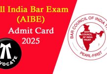 All India Bar Exam (AIBE) Admit Card 2025 Download Now All India Bar Exam Admit Card 2025